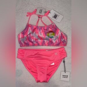 Hurley girls 2 Piece Bathing Suit.